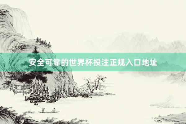 安全可靠的世界杯投注正规入口地址
